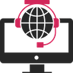 an icon showing virtual world training